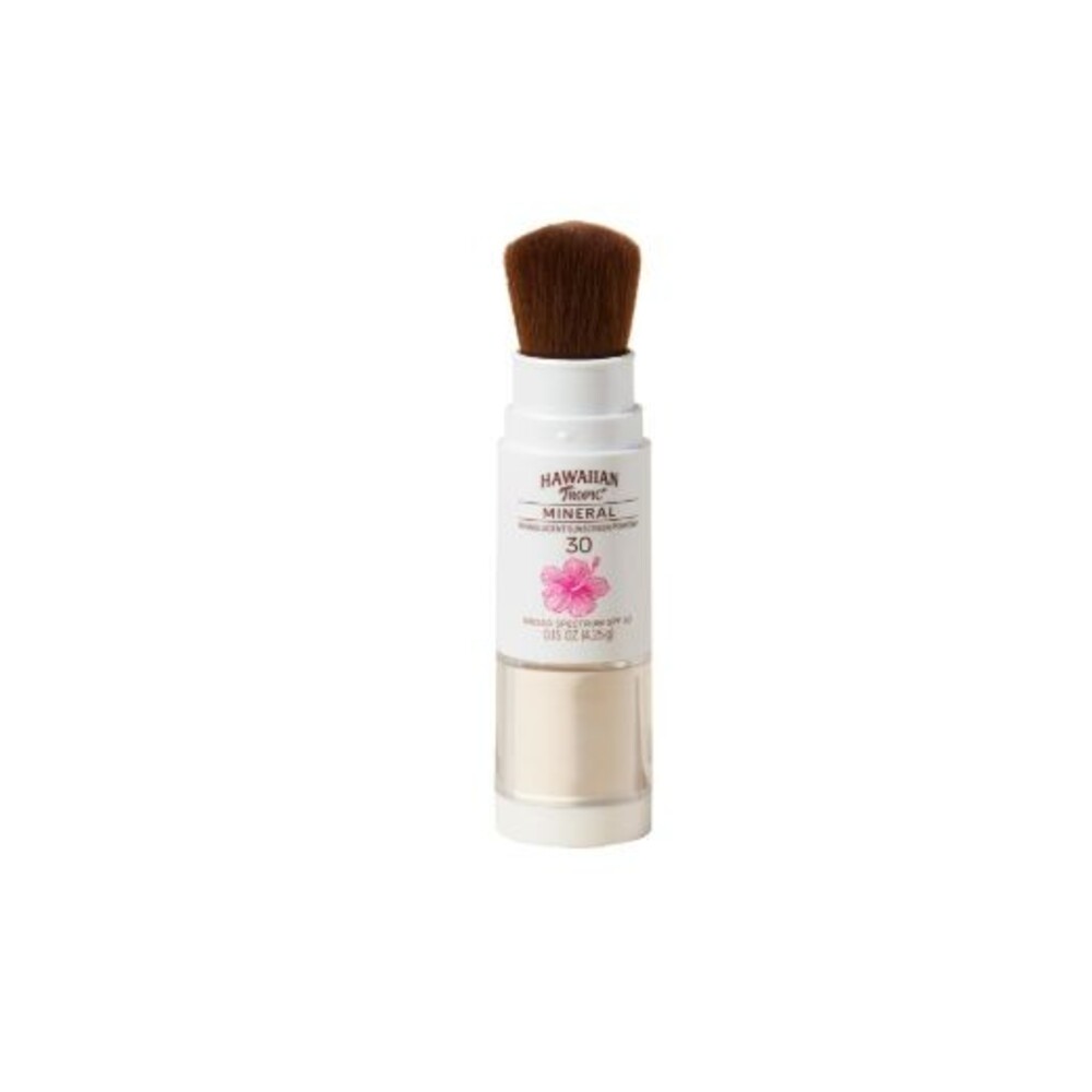 Hawaiian Tropic Mineral Powder Sunscreen Brush SPF 30 Beach Essentials Zinc Oxid